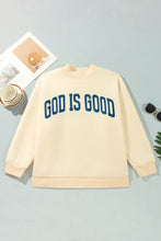 Load image into Gallery viewer, Yellow Jesus Slogan Stand Neck Long Sleeve Oversized Tunic Plus Size Sweatshirt