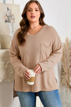 Load image into Gallery viewer, Parchment Plus Size Drop Shoulder Knit Tunic Top