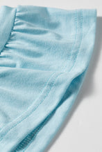 Load image into Gallery viewer, Light Blue Ruffled Short Sleeve Plus Size Casual Blouse