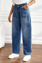 Load image into Gallery viewer, Ashleigh Blue Curved-Knife Ankle-Length Casual Jeans