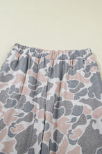 Load image into Gallery viewer, Multicolour Camouflage Short Sleeve Top and High Waist Wide Leg Pants Set