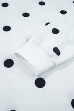 Load image into Gallery viewer, Red Polka Dot Raw Hem Relaxed Pullover Loose Skort Two Piece Set