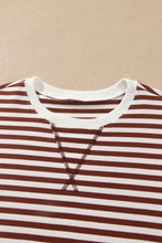 Load image into Gallery viewer, Grapefruit Orange Drop Shoulder Long Sleeve Pullover Elastic Waist Casual Short Set