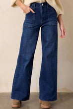 Load image into Gallery viewer, Dirty blue Daily Fashion Straight Leg Mid-rise Shift Jeans