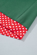 Load image into Gallery viewer, Red Colorblock Polka Dot Contrast Trim Oversized Sweatshirt
