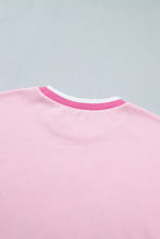 Load image into Gallery viewer, Pink Embroidered Tennis Club Crew Neck Pullover Sweatshirt