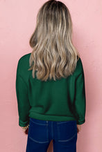 Load image into Gallery viewer, Blackish Green MERRY Letter Pattern Christmas Raglan Sleeve Sweater