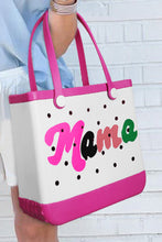 Load image into Gallery viewer, Rose Red mama Print Self-assembly Straps Hollowed EVA Beach Bag