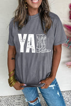 Load image into Gallery viewer, Gray YALL Western Boots Printed Tee
