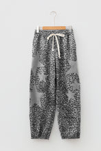 Load image into Gallery viewer, Khaki Leopard Print Star Patched Drawstring Elastic Waist Jogger Pants