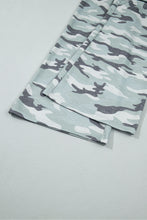 Load image into Gallery viewer, Green Camo Wide Leg Tie Elastic Waist Casual Pants