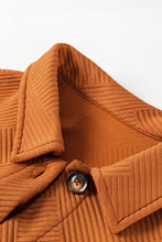 Load image into Gallery viewer, Gold Flame Textured Collared Drop Shoulder Buttoned Front Duster Coat