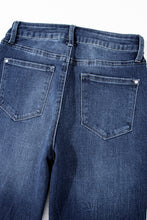 Load image into Gallery viewer, Sail Blue Mineral Wash Raw Hem High Waist Flared Jeans