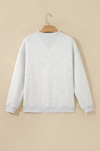 Load image into Gallery viewer, Light Grey High Neck Ribbed Cuff Hem Sweatshirt
