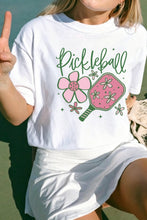 Load image into Gallery viewer, White Pickleball Sweet Flower Printed T Shirt