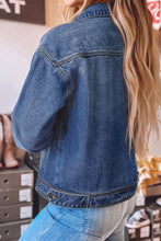 Load image into Gallery viewer, Sail Blue Vintage Wash Western Shift Denim Jacket