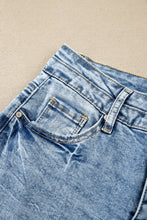 Load image into Gallery viewer, Sail Blue Acid Wash Pocket Detail Flare Jeans