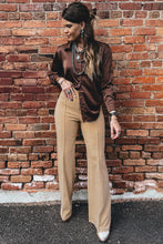 Load image into Gallery viewer, Parchment High Waist Full Length Regular Fit Pants