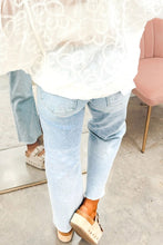 Load image into Gallery viewer, Beau Blue Sequin Pumpkin Patched Graphic Casual Shift Jeans
