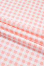 Load image into Gallery viewer, Red Color Block Plaid Patchwork Long Sleeve Pullover Wide Leg Pant Set
