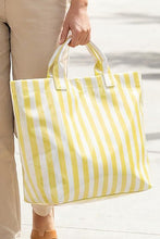 Load image into Gallery viewer, Rainbow Glossy Striped Vinyl Large Tote Bag