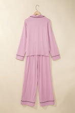 Load image into Gallery viewer, Delicacy Long Sleeve Colorblock Patchwork Two Piece Home Wear Lounge Set