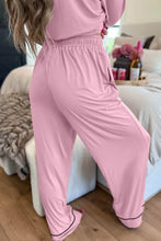 Load image into Gallery viewer, Delicacy Long Sleeve Colorblock Patchwork Two Piece Home Wear Lounge Set