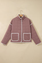 Load image into Gallery viewer, Old Rose Quilted Metal Button Pocket Jacket