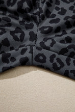 Load image into Gallery viewer, Pink Leopard Print Varsity Striped Detail 3/4 Sleeve Top Shift Pant Set