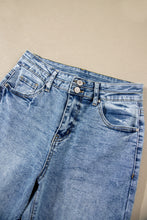 Load image into Gallery viewer, Sail Blue Acid Wash Pocket Detail Flare Jeans