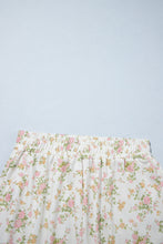 Load image into Gallery viewer, Beige Floral Print Long Sleeve Shift Top Pocketed Shorts 2pcs Set