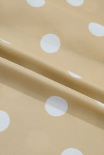 Load image into Gallery viewer, White Polka Dot Print Three Quarter Sleeve Ruffle Hem Casual Shirt