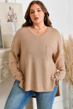 Load image into Gallery viewer, Parchment Plus Size Drop Shoulder Knit Tunic Top