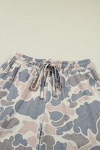 Load image into Gallery viewer, Multicolour Camouflage Loose Tee Drawstring Shorts 2pcs Outfit