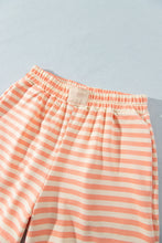 Load image into Gallery viewer, Grapefruit Orange Drop Shoulder Long Sleeve Pullover Elastic Waist Casual Short Set