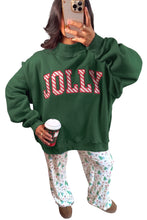 Load image into Gallery viewer, Light Grey MERRY Embroidered Letter High Neck Tunic Pullover Sweatshirt