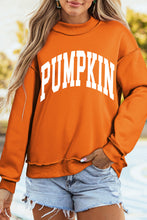 Load image into Gallery viewer, Carrot Pumpkin/Fall Letter Print Mock Neck Tunic Pullover Sweatshirt