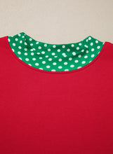 Load image into Gallery viewer, Orange Polka Dot Patchwork Round Neck Plus Size Sweatshirt