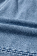 Load image into Gallery viewer, Dusk Blue Smocked Elastic Waist Denim Shorts