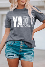 Load image into Gallery viewer, Gray YALL Western Boots Printed Tee