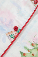 Load image into Gallery viewer, Pink Plaid Snowflake Christmas Gingerbread Man Print Long 2pcs Lounge Set