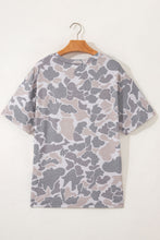 Load image into Gallery viewer, Multicolour Retro Camouflage Print Womens Casual T Shirt