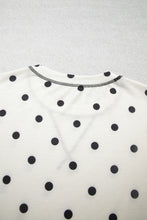 Load image into Gallery viewer, Beige Polka Dot Half Sleeve Loose Top Elastic Waist Casual Pants Set