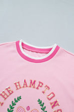 Load image into Gallery viewer, Pink Embroidered Tennis Club Crew Neck Pullover Sweatshirt