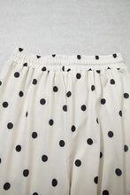Load image into Gallery viewer, Beige Polka Dot Half Sleeve Loose Top Elastic Waist Casual Pants Set