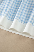 Load image into Gallery viewer, Yellow Gingham Loose Pullover Top Drawstring Shorts Plus Size Set