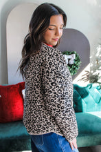 Load image into Gallery viewer, Khaki Leopard Print Patch Pockets Binding Tape Long Sleeve Regular Fit Jacket