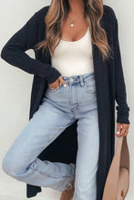 Load image into Gallery viewer, Dirty blue Solid Color Long Sleeve Casual Tunic Shift Cardigan