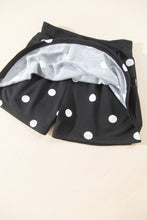 Load image into Gallery viewer, Red Polka Dot Raw Hem Relaxed Pullover Loose Skort Two Piece Set