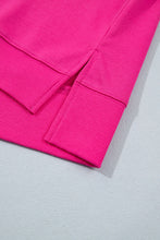 Load image into Gallery viewer, Rose Red Colorblock Gingham Sleeve Crewneck Sweatshirt